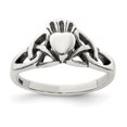 thumbnail image 1 of 925 Sterling Silver Antiqued Claddagh Ring, 1 of 2