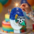 thumbnail image 5 of Super Soccer Goal - Scoring Birthday Candle, Stylish Cartoon Number Design with Soccer Ball & Tassel Accents, Boys Soccer Themed Birthday Parties, Sports Fan Celebrations - Walmart Exclusive, 5 of 6