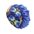 thumbnail image 1 of Wide Elastic Band Satin Sleep Bonnet Soft Night Sleeping Cap For Women, 1 of 3