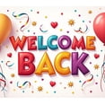 thumbnail image 5 of LUUFILx Welcome Back Banner Heart Decorative Background with Balloons for Party Supplies Office Event Celebration Occasion Backdrop Festive Decorations, 5 of 9