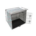thumbnail image 6 of Coastal Dog Crate Cover, Nautical Sea Themed Composition with Pastel Colored Stripes Background, Easy to Use Pet Kennel Cover Small Dogs Puppies Kittens, 7 Sizes, Pale Blue White Red, by Ambesonne, 6 of 6
