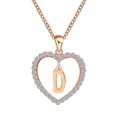 thumbnail image 3 of Pendant Necklace Rhinestone Heart Letter Decor Charm Necklace Drop Necklace, 3 of 10
