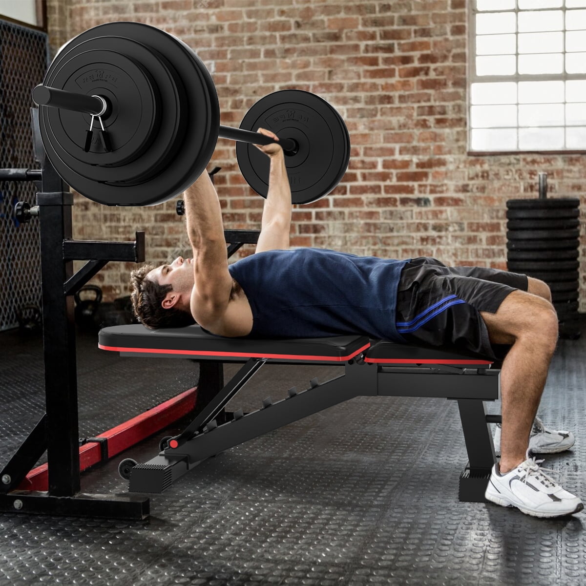 Relifesports Adjustable Weight Bench for Full Body Workout Bench Press, 660LBS Adjustable Weight Bench for Home Gym Fitness Strength Training