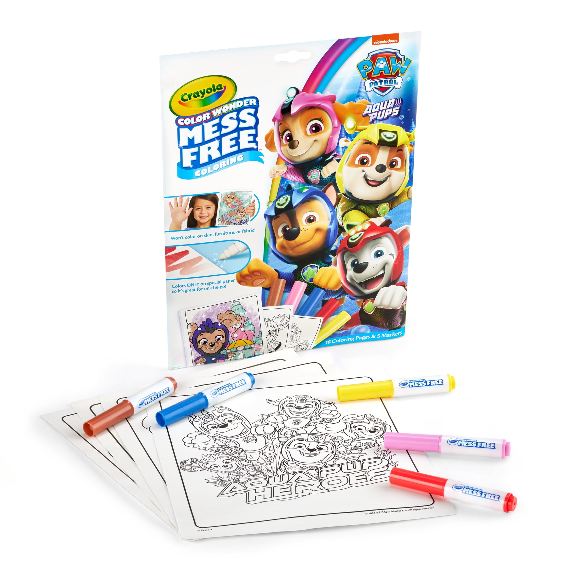 Crayola PAW Patrol Color Wonder Mess Free Coloring, 18 Coloring Pages, Travel Activities for Kids, Creative Gift for Kids, Ages 3+
