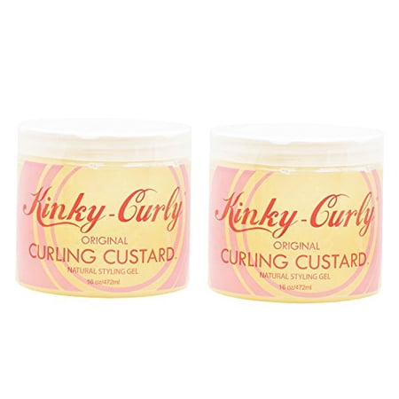Kinky Curly Curling Custard Gel 16oz Pack Of 2 Walmart Com