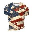 thumbnail image 4 of Men's Patriotic Pocket Detail T-Shirt, V-Neck Short Sleeve Shirt with Independence Day Theme ,Khaki 2XL, 4 of 5