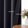 thumbnail image 4 of MKHILL Vela Black Blackout Tier Curtains 24 Inch 2 Panels, Thermal Insulated Room Darkening Rod Pocket Cafe Curtains for Kitchen Sink Bathroom Small Window Camper, Each 30"W x 24"L, 4 of 10