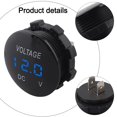 thumbnail image 2 of 12V 24V Voltmètre DC LED Design Compact Installation Facile Applications Marines Utilisation Extérieure Surveillance en Temps Réel, 2 of 9