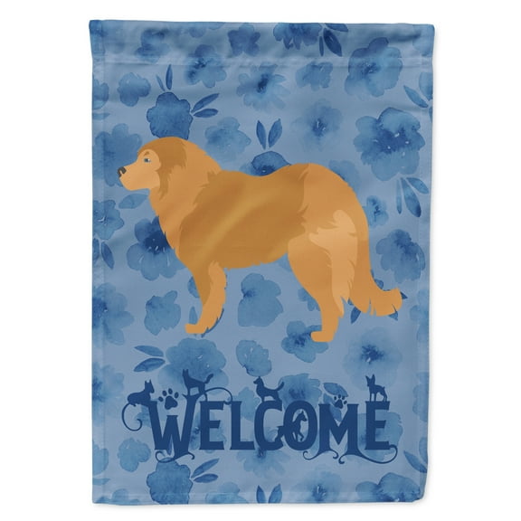 Carolines Treasures CK6152CHF Caucasian Shepherd Dog Welcome Flag Canvas House Size Large multicolor