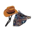 thumbnail image 4 of Accesorios de vestuario de vaquero de mascota sombrero de vaquero y pañuelo divertido para el cumpleaños del marino s, 4 of 8