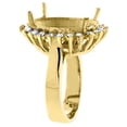 thumbnail image 3 of 14k Yellow Gold Diamond Halo Natural London Blue Topaz Ring Large Oval 18x13mm, size 10, 3 of 4