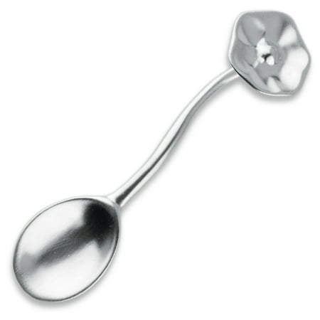 Decorative Silverplate Spoon - Blue Leaves