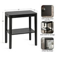 thumbnail image 3 of Kate and Laurel Talcott Modern Rectangle Wood Side Table, 22 x 14 x 26, Black, Transitional Decorative Two-Tier End Table for Use as a Bedroom Nightstand or Living Room Accent, 3 of 8