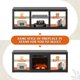 thumbnail image 3 of Living Room Furniture TV Free Shipping TV Bracket with LED Light for TVs up to 65 inches with glass stand for modern home My Lux Decor Round, 3 of 9