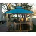 thumbnail image 2 of ACACIA 14' x 14' Aluminum Frame with OutDura Soft Top Gazebo in Island Blue, 2 of 13