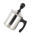 thumbnail image 1 of KAKOWELY Milk Frother Pitcher Stainless Steel for Coffee Silver Manual Hand Pump Frother Easy to Clean Heat Resistant Ergonomic Handle 12.5 oz, 1 of 8