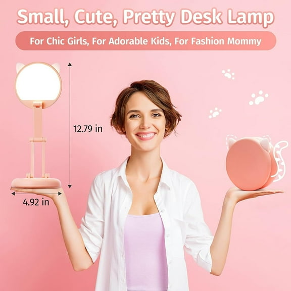 One Fire Cordless Desk Lamp,Dimmable Small Battery Powered Lights,3600mAh Rechargeable Wireless Table Lamp,Mini Lamp&Portable Light for Bed,Book Reading,Home for Small Spaces,Nail Light,Craft,Office