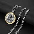 thumbnail image 3 of Collar HZMAN Saint Michael de acero inoxidable para hombre, 3 of 6
