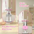 thumbnail image 3 of Ambifirner 2-in-1 Stair Stepper and Ab Machine - 300LB Capacity, Silent Rollers, Compact Home Gym Equipment for Core, Glutes and Legs Workout,Pink, 3 of 9