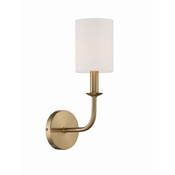 BAI-A2101-AG Crystorama Lighting Bailey - 1 Light Wall Mount-Aged Brass Finish