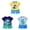 6Pcs Cute Baby Boy Clothes-Blue+Dark Blue+Sky Blue, variant on Gerichy Toddler Baby Boy Summer Clothes Set 6 12 18 24 Months 2T 3T 4T Tractor Letter Print Short Sleeve T-Shirt Elastic Waist Solid Shorts Outfit Sets 6PCS