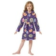 thumbnail image 6 of FORMRS Niños Bathrobe Unisex Hooded Robe Soft Plush Pajamas Sleepwear, Size 2-3T, Candy Cosmic Swirls, 6 of 7