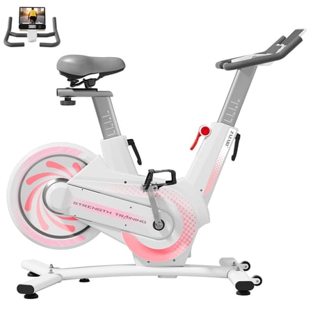 ZAZARI Magnetic Exercise Bike with 350 lbs Weight Capacity and Silent Belt Drive