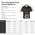 thumbnail image 5 of Bingfone Men's Short Sleeve Button Down Shirts Hawaiian Midnight Butterfly Floral Dream Printed Beach Shirt, 5 of 7