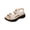 Beige, variant on Womens Beige Platform Wedge Sandals Comfortable Cushioned Walking Shoes with Adjustable Straps Open Toe Casual Summer,Size 6