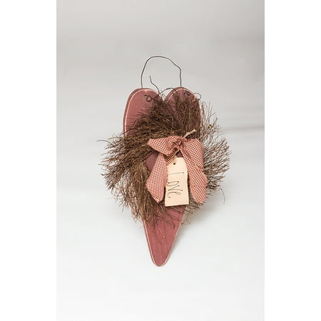 Pottery Barn Wreaths - Furniture Barn USA™ Primitive Rustic Decorative Large Hanging Heart with Wreath