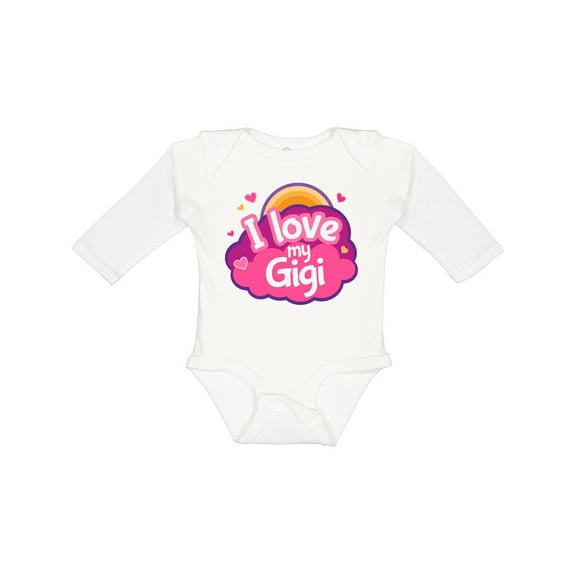 Inktastic I Love My Gigi Grandma Grandchild Girls Long Sleeve Baby Bodysuit