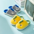 thumbnail image 6 of XIMIN Kids Baby Boys Girls Cute Dinosaur Cozy Plush Slippers Non Slip Cotton Knit Indoors House Bedroom Shoes Fall Winter Warm Furry Shoes, 6 of 9