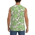 thumbnail image 4 of Lsque Cute Frog Print Men's Cotton Blend Sleeveless Muscle Shirts (S-3XL)- Moisture Wicking, Odor Protection, UPF 30+,Medium, 4 of 8