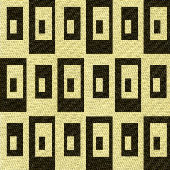 Ahgly Company Machine Washable Indoor Square Transitional Chocolate Brown Area Rugs, 5' Square