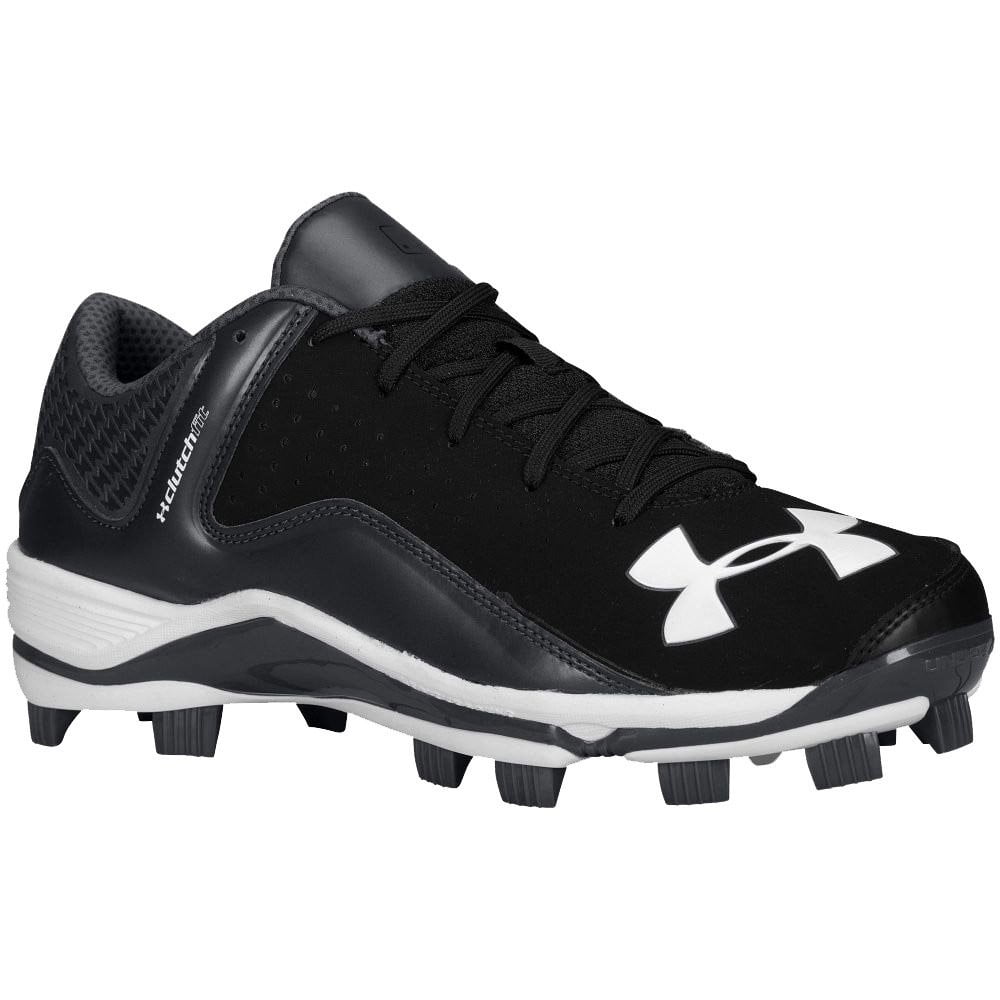 Under Armour Yard Low TPU Baseball Cleat, 4 D US, Black, Charcoal