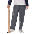 thumbnail image 2 of Fozruso Boys Dress Pants Elastic Waist Solid Color Formal Trousers Comfortable Everyday Wear For Kids Casual School Uniform Pants Sizes 9-11 Years(Gray), 2 of 6