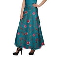thumbnail image 3 of Moomaya Rayon Printed Long Length Skirt For Women Plus Size Tie Waist Maxi Skirt, 3 of 6