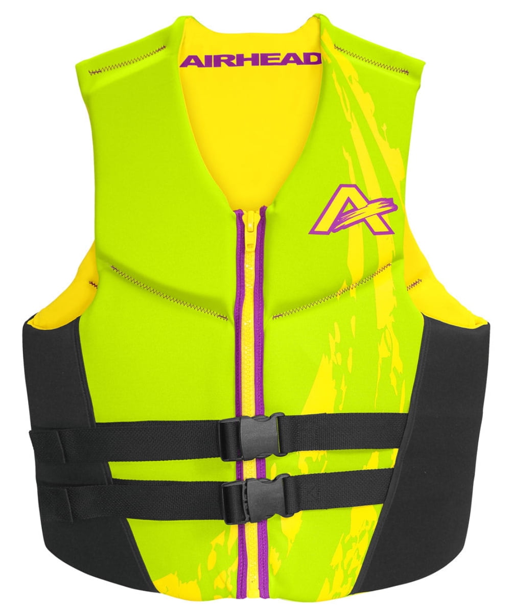 Airhead Swoosh Neolite Kwik-Dry Adult Life Vest Lime SM - Walmart.com
