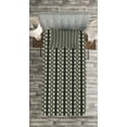 thumbnail image 3 of Ambesonne Black White Quilted Bedspread Set 2 Pcs, Vertical Wavy Leaf, Twin Size, Black and White, 3 of 3