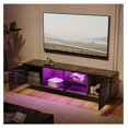 LED TV Stand for 50/55/60/65 inch TV, Modern Marble Wood Television