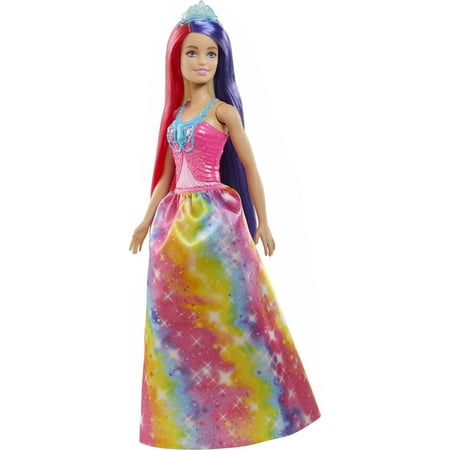 Barbie Dreamtopia Royal Doll in Rainbow Dress with Long Colorful Hair and Accessories