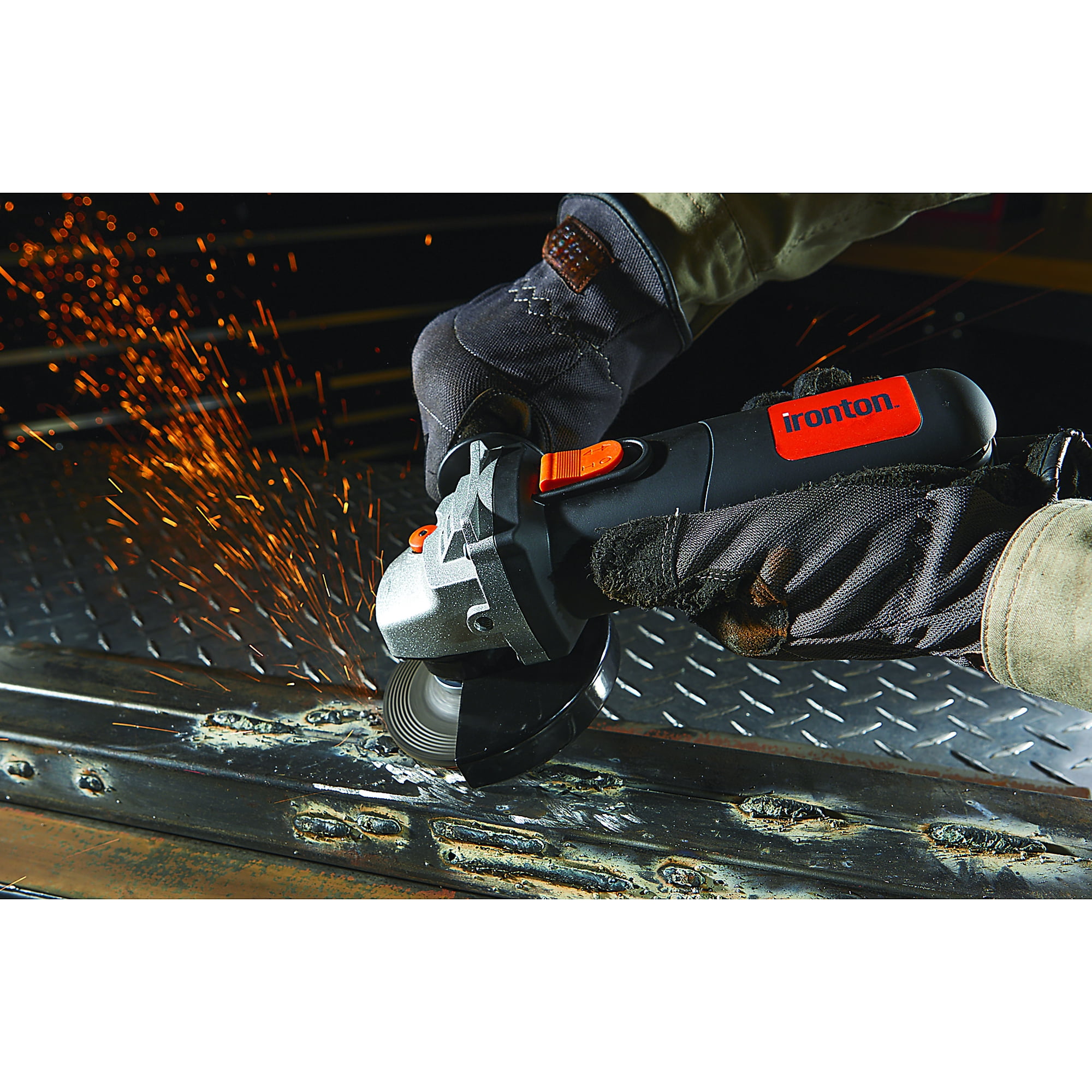 Ironton 4-1/2in. Angle Grinder, 4.3 Amps, 120 Volts, 12,000 RPM