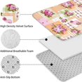 thumbnail image 5 of Pioneer Flower Floral Print Pattern Bathroom Rugs Sets 3 Piece,Toilet Cover Set,Absorbent Non Slip Bathroom Mats Sets with U-Shaped Contour Rug Toilet Rug Set, 5 of 5