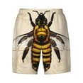 thumbnail image 4 of Lsque Mens Swim Trunks Honey Bee Pattern - Bathing Suit Compression Liner - Beach Swim Shorts Swimwear - (S-3XL) - Stretch Quick Dry -X-Large, 4 of 9