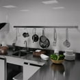 thumbnail image 6 of 72 in. Wall-Mounted Stainless Steel Single-Line Pot Rack, 6 of 7
