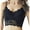 Black, variant on Women Sexy Lace Padded Camisole V Neck Crochet Bralette Half Bra Spaghetti Strap Crop Tops Vest "White, L"