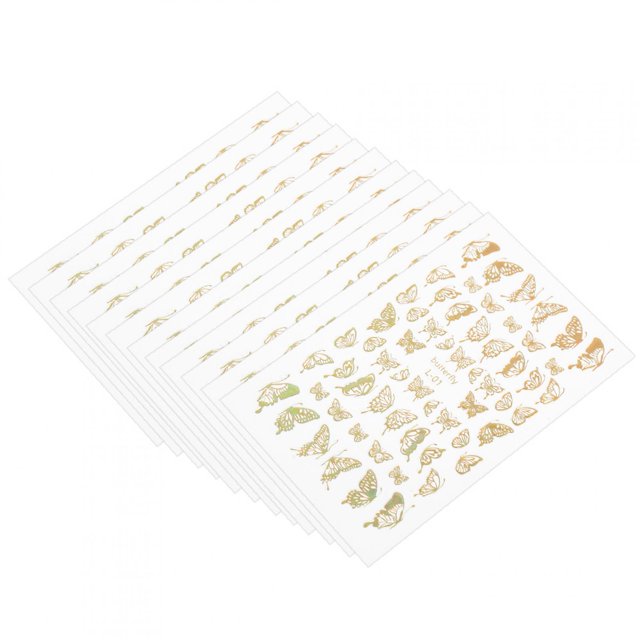 Nail Decal, Exquisite Nail Art Sticker, Female Girl For Woman Lady Silver,Gold
