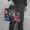 thumbnail image 5 of Lsque Starry Sky White Cloud Puppy Pattern Laptop Bag – Portable & Slim Single-Shoulder Computer Case with Adjustable Strap, Protective, Lightweight for 13”/14”/15.6” Laptops, 5 of 8