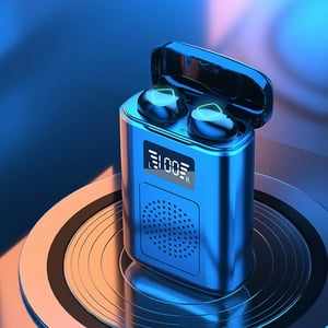 Virelaxpo M6 Écouteurs Bluetooth multi-fonctions avec haut-parleur et affichage numérique - IPX7 Étanche à l'eau pour le sport et l'extérieur