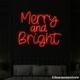 thumbnail image 2 of Glowneon Merry And Bright Neon, Merry And Bright LED Sign, Restaurant Coffee Shop Bar Club Decor, 2 of 5